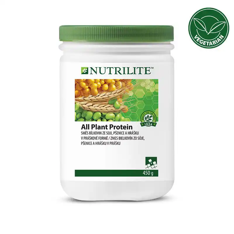 Nutrilite™ All Plant Protein představuje vyváženou a zdravou alternativu k tradičnějším formám bílkovin a obsahuje všech devět esenciálních aminokyselin, které přispívají k dobrému zdraví.